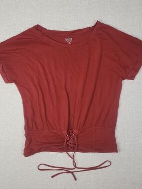 Soho Rust Lace-Up Waist Crop Top